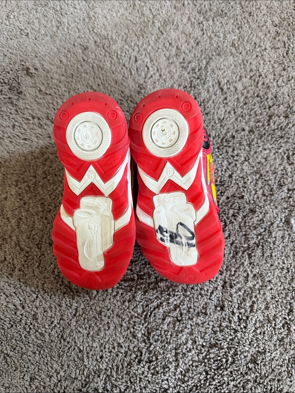 Cars Lightning McQueen Red Kids Sneakers - Picture 3 of 5